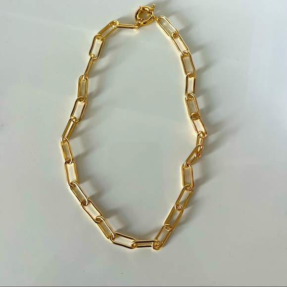 Chain link gold necklace - Picture 3 of 5